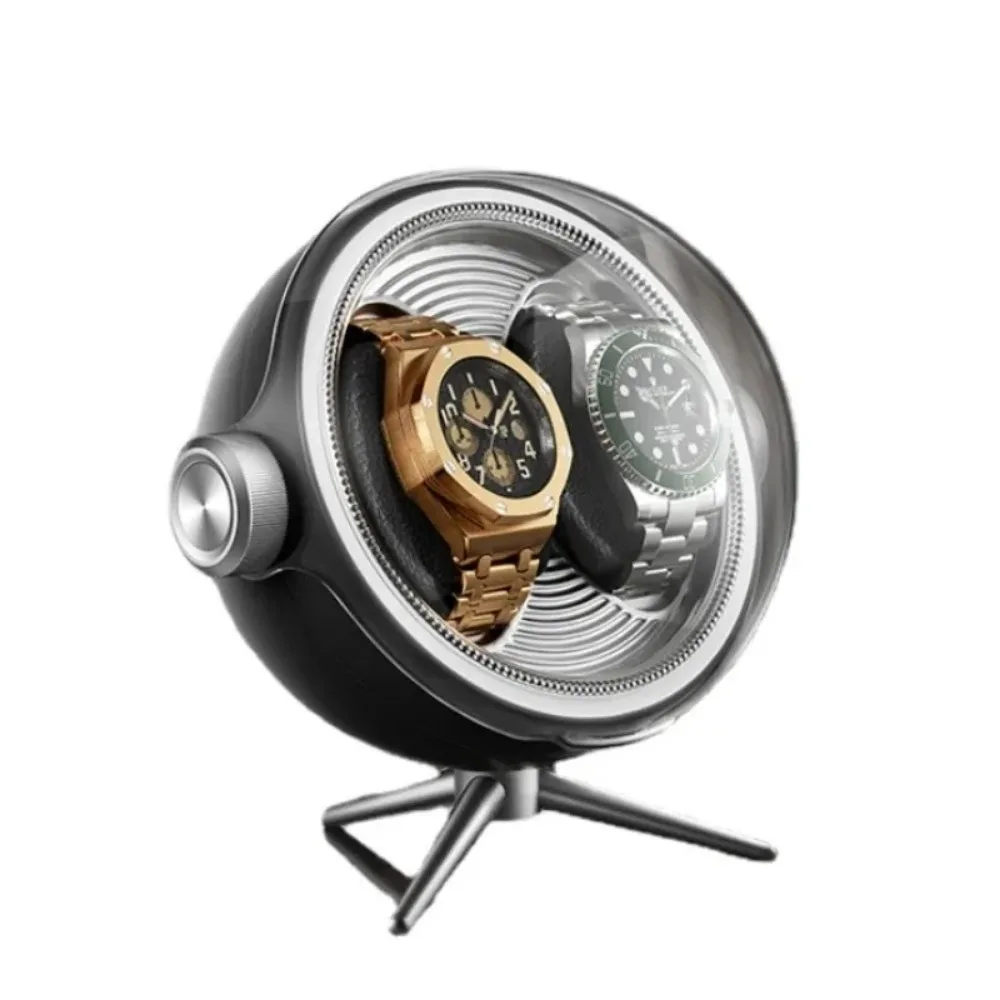 Luxury Automatic Watch Winder with Zero Magnetism Household Silent Led Watches Winding Device Bedside Mechanical Storage Box view 6