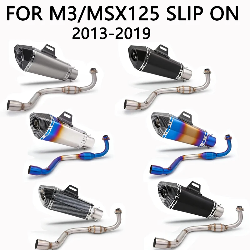 

slip on motorcycle parts Motorcycle Exhaust Muffler Contact Middle Middle Pipe for M3 MSX 125 MSX125 2013-2019