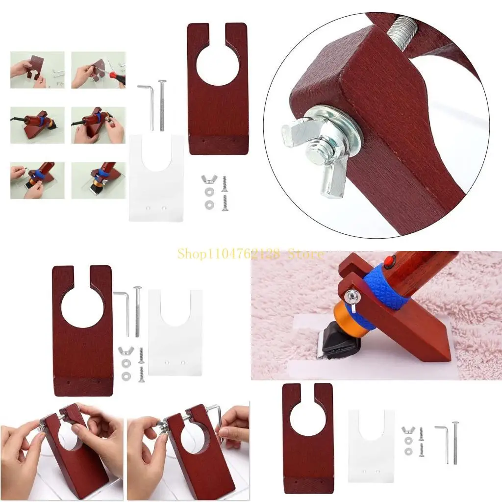 

Wood Rug Tufting Carver Holder Bracket Clear Rug Tufting Shearing Guide Tool Carpet Trimmer Holder for Carpet Trimmer best sale