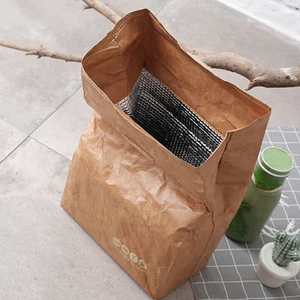 Isolated thermal bag reusable of the refrigerator, brown paper lunch bag, magnetic closure 10 Main Sales Bolsa Bolsa - №7