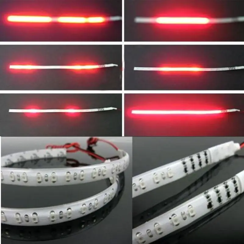 2pcs Red 30cm Led Knight Rider Flash Strobe Scanner Neon Strip Light