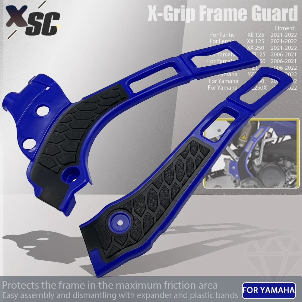 X-Grip Frame Guard Protector Cover Motorcycle For Yamaha YZ125 YZ250 2005-2022 YZ250X 2016-2022 WR125 WR250 2006-2021 Dirt Bike