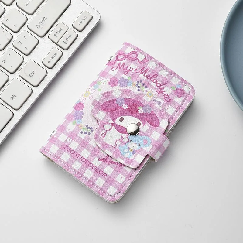 Cute cartoon Kuromi Hello kitty My Melody card bag Wear-resistant large capacity anti-demagnetization ID storage Holiday gift view 6