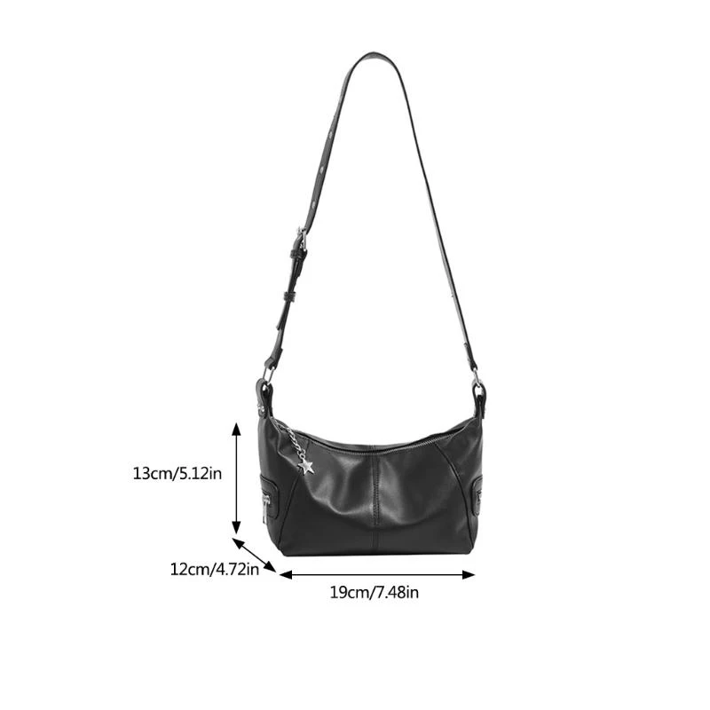 

E8FB Shoulder Bag for Women Trendy Evening Clutch Purse Leather Under the Arm Purses