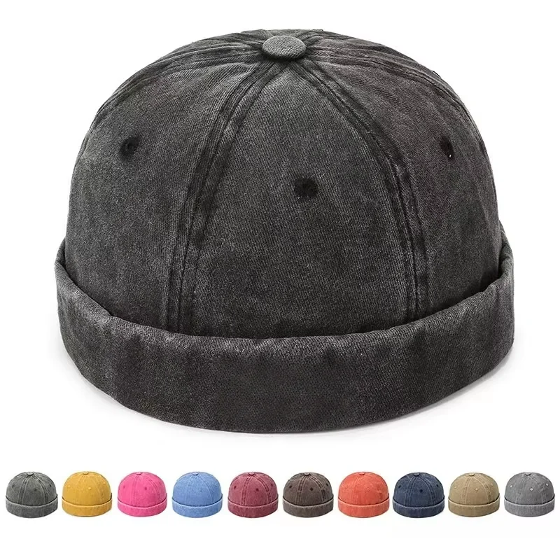 قبعة الدنيم المغسولة بحافة قماش، قبعة مسطحة على طراز الشارع، قبعة المالك، فريدة من نوعها وعصرية