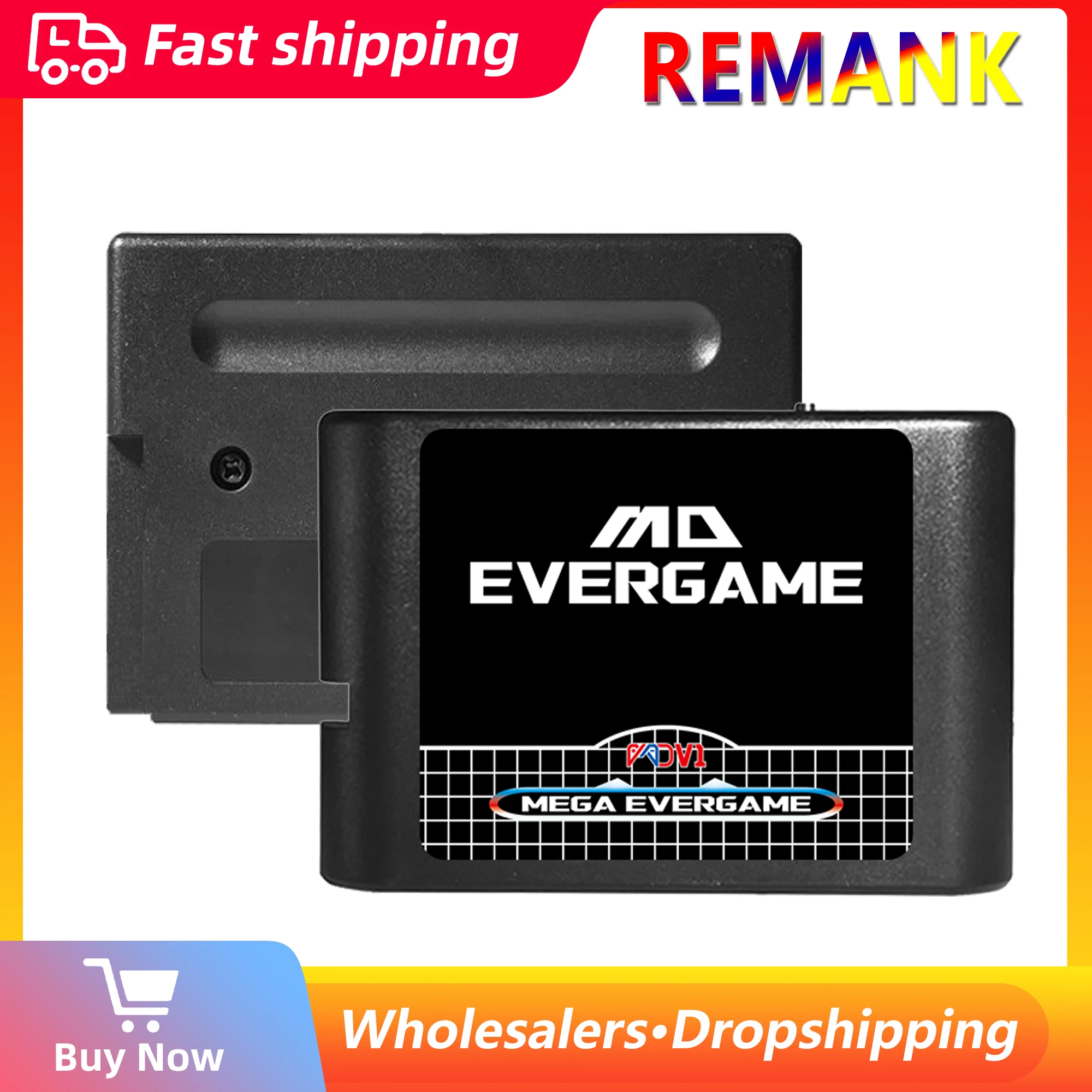 

Картридж REMANK MD V1 Mega EVERGAME MD V1, игровой SD TF, аксессуары для игровой консоли, новый корпус