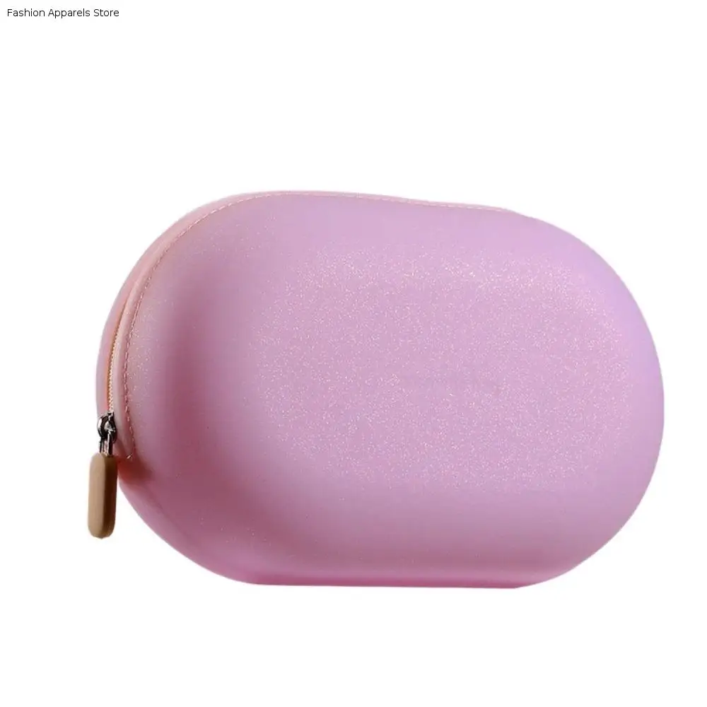 

Large Capacity Silicone Cosmetic Bag Zipper Closure Waterproof Travel Storage Bag Space Saving Toiletry Bag Lipstick 파우치 Pouch