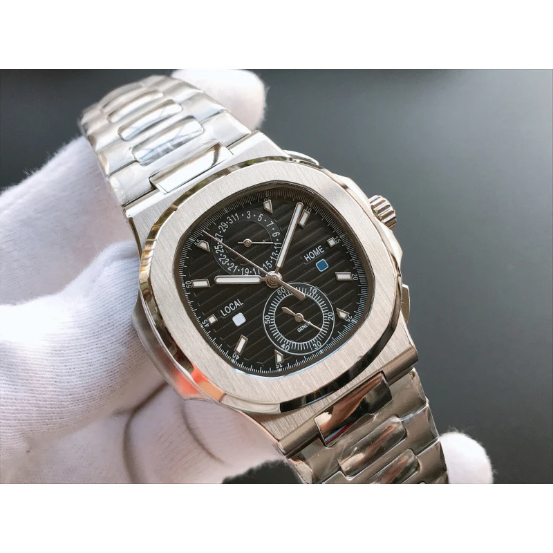 ساعة ميكانيكية ذات علامة تجارية فاخرة للرجال 904L من الفولاذ المقاوم للصدأ مصنوعة من إلهام باتيك فيليبس