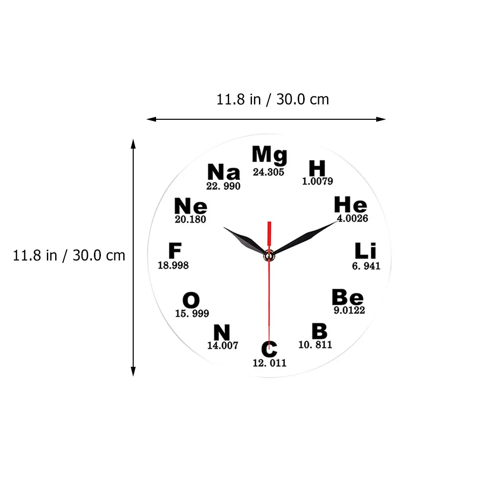 

Quartz Clock 12 Inch White Background Black Numbers Modern Mute Wall Clock Home Decor Living Room Bedroom Acrylic