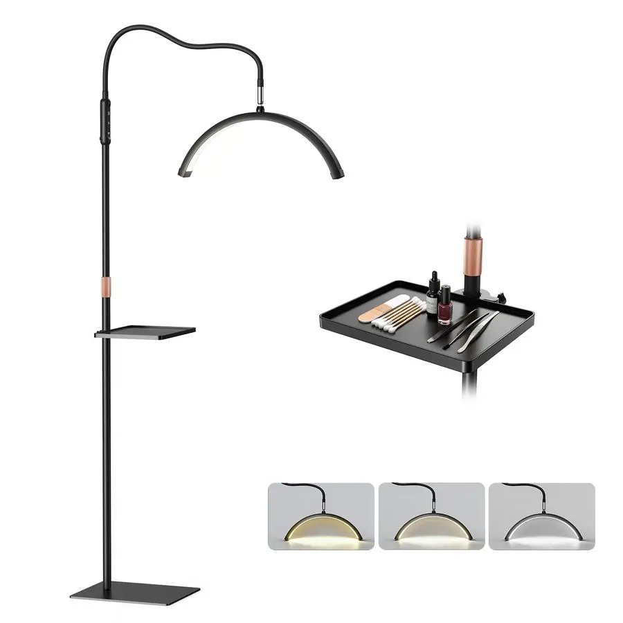 

Light, Half Moon Lamp with Tool Tray, LED Moon Light for Eyelash Extensions, Flexible and Adjustable Color Modes, Suitable for B