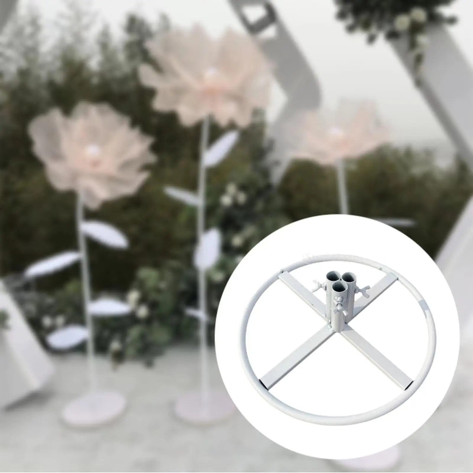 Flower Pole Display Stand Base DIY Crafts Iron Reusable Sturdy Centerpieces Large Floor Standing Flowers for Floral Home