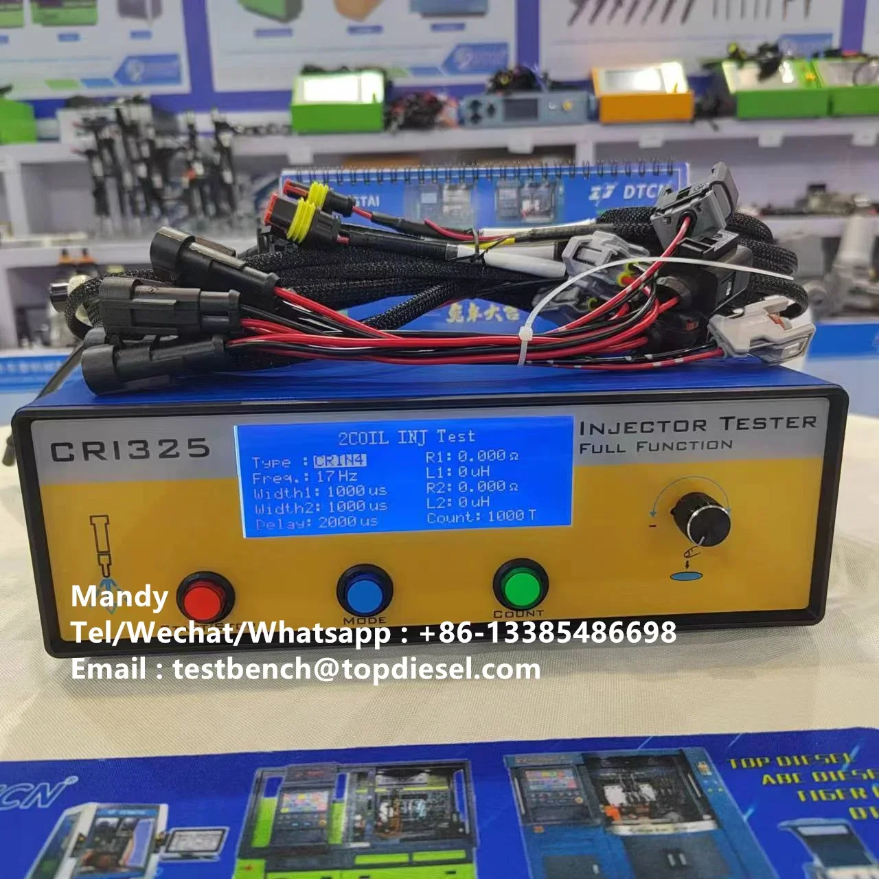 Manufacturer CRI325 Full Function Common Rail Injector Tester can test CRIN4 Double Valve Injector Two Coil Injector