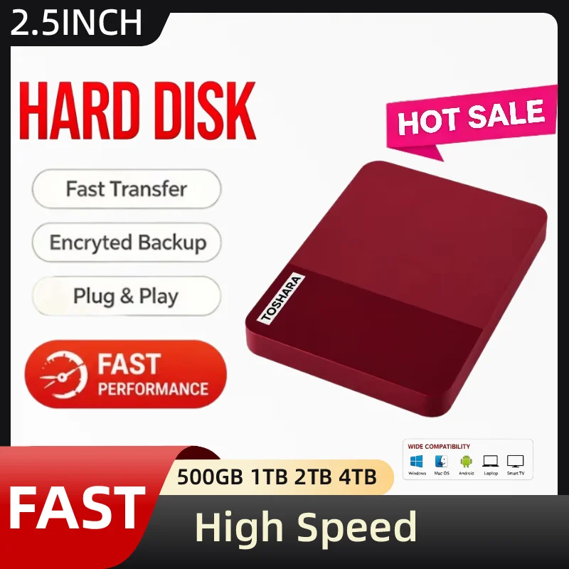 Multi-color selection Portable 4TB External Hard Drive High Speed Disk For Laptop Desktop Mac Android Phone Mobile Data Backup