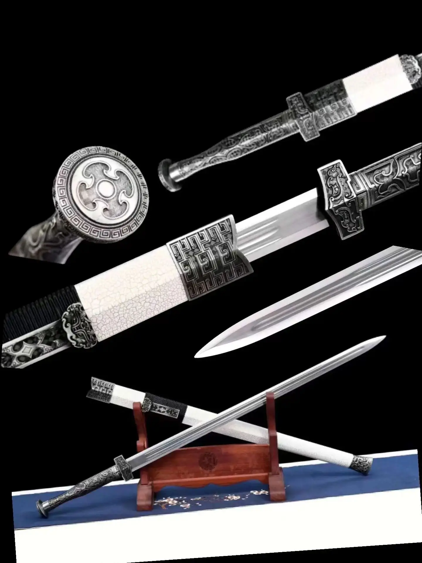 Spirit Wandering Battle Sword, Handmade Multi Refined High Manganese Steel Blade, Real Chinese Kungfu Tai Ji Weapon, Unsharpened