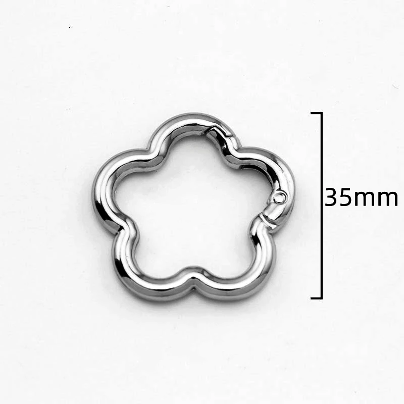 5 stks Metalen Bloemvorm Sleutelhanger Sluiting Swivel Snap Sleutelhanger Bulk Bloesem Lente Snap Karabijn Haak voor Sleutelhanger Craft DIY - afbeelding 1