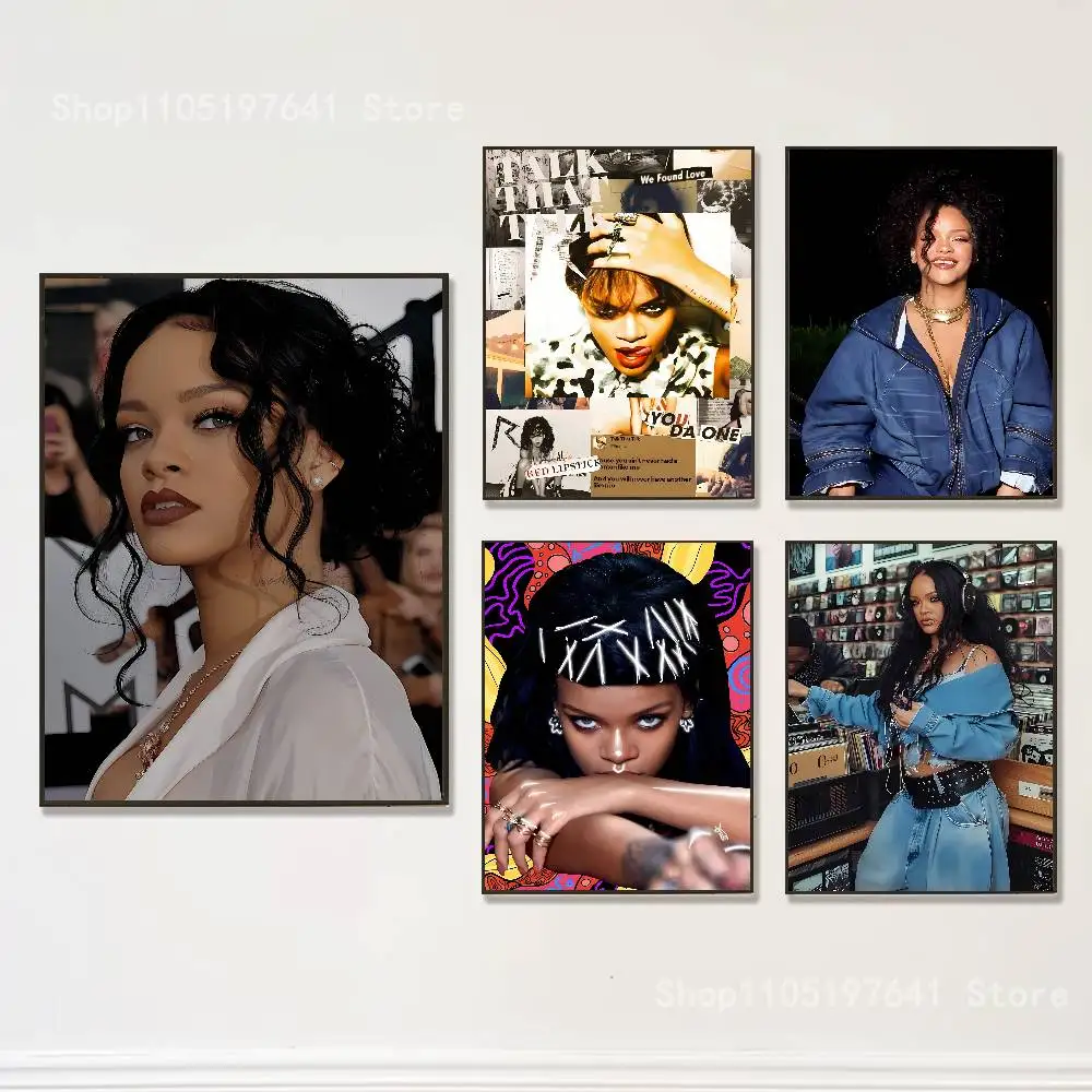 ملصق المغني R-Rihanna-ES عالي الجودة لغرفة المعيشة جمالي لتزيين الحائط ملصقات هدية #1