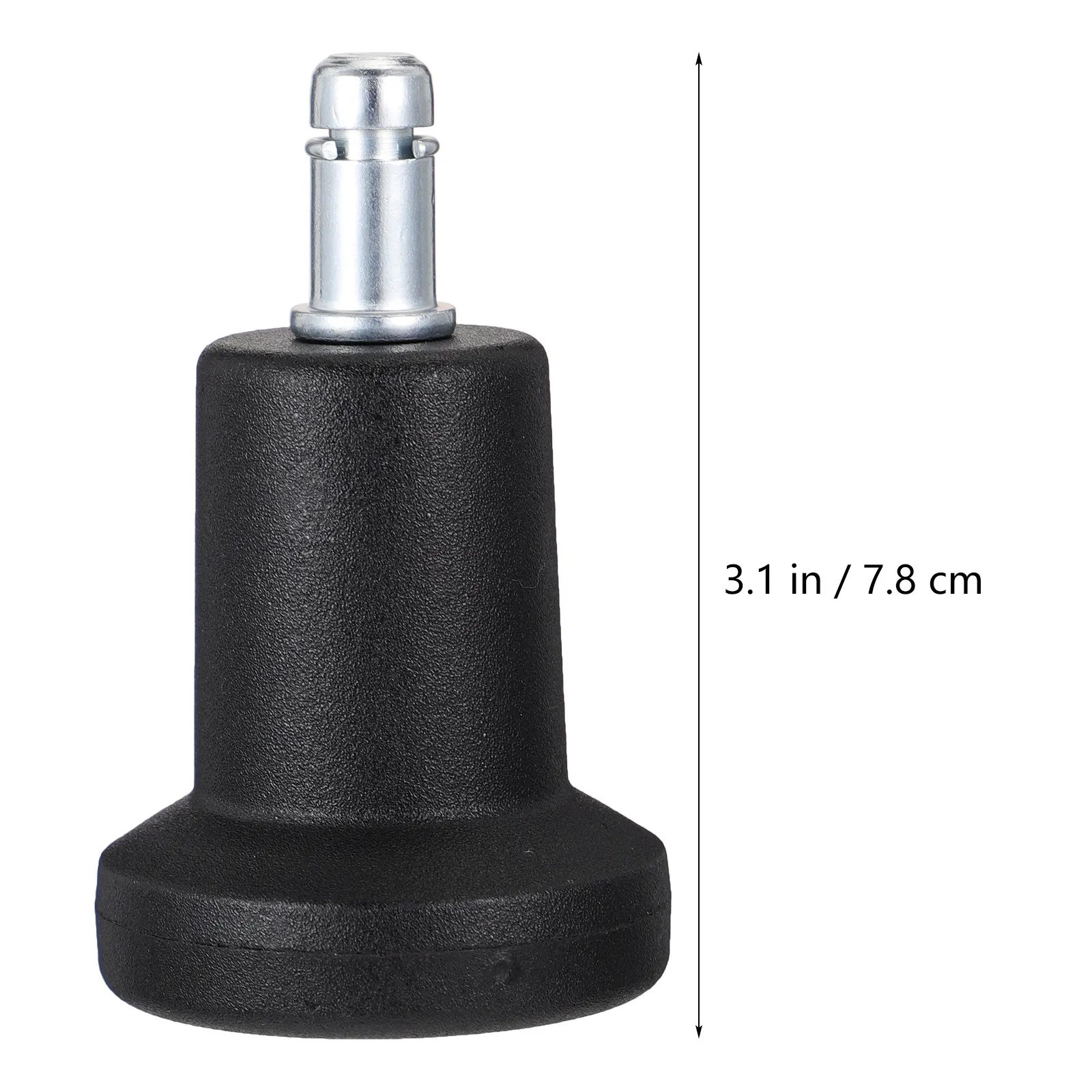 5pcs Black Nonslip Fixed Casters for Office Chairs – Quiet, Shockproof, Carpet-Friendly Floor Protection Wheels