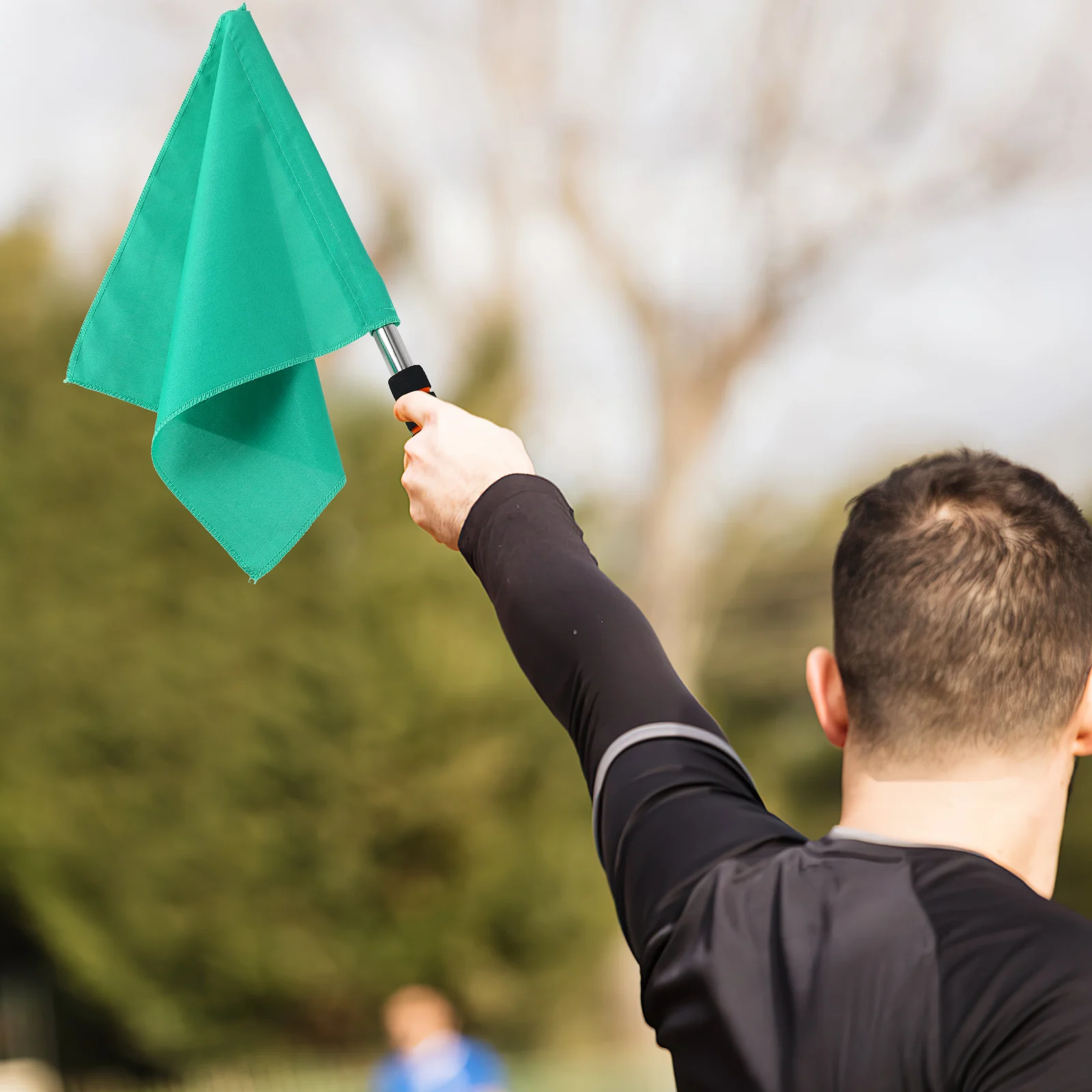 

4 Pcs Referee Flag Flags Football Soccer Field Day Penalty Kick Office