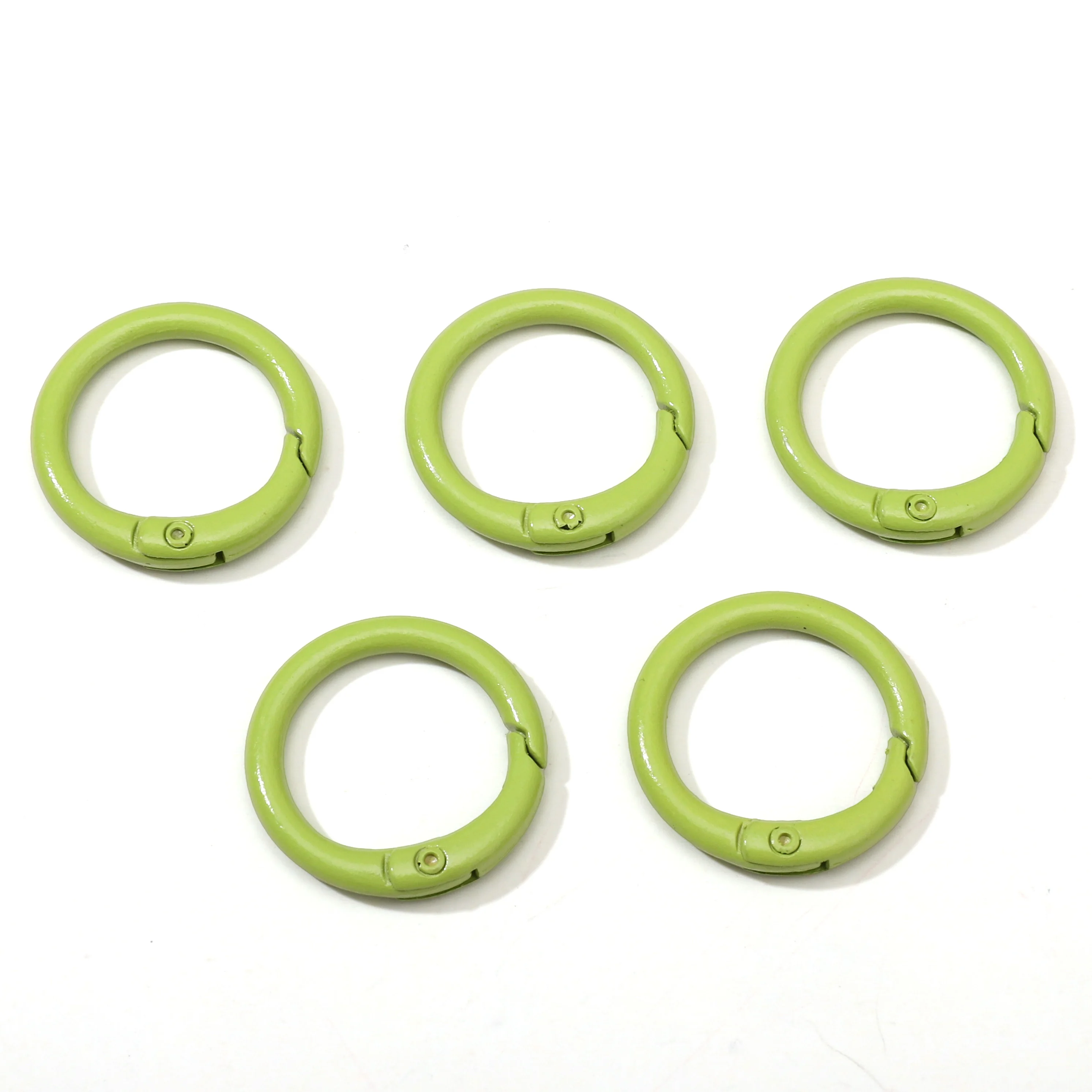 5Pcs Colorful Alloy O Ring Keychain