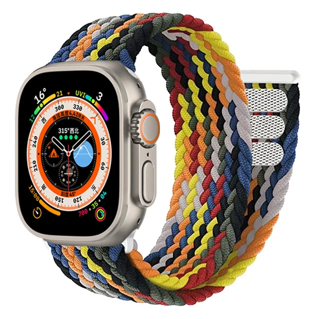 Geflochtene Solo Loop für Apple Watch Ultra Band 49 mm 45 mm 44 mm 40 41 42 46 mm Correa-Armband iWatch-Serie 11 10 9 7 SE 8 6 5 Armband