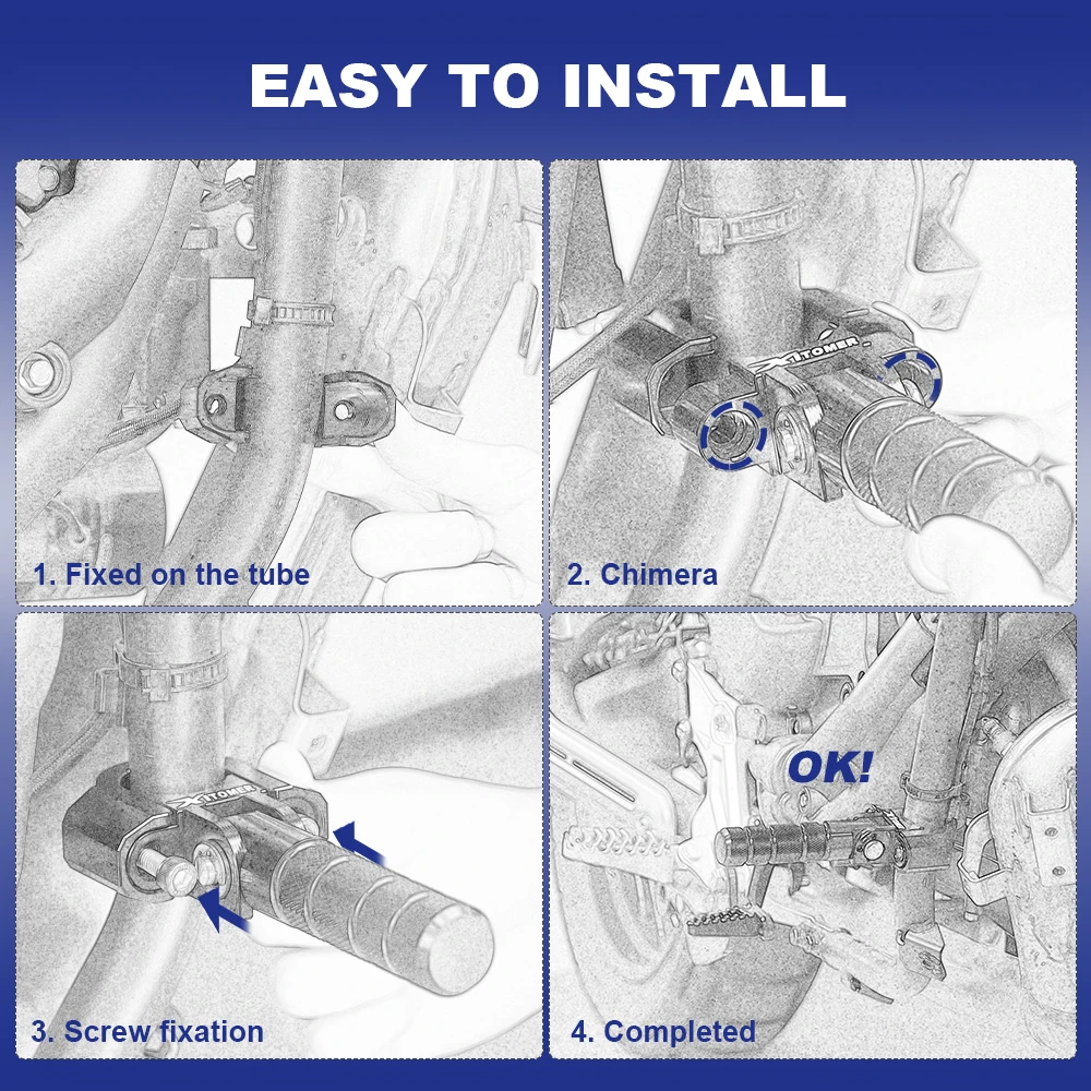 32 มม.38 มม.รถจักรยานยนต์ปรับหมุดเท้าทางหลวง Mount Kit สําหรับ Harley Davidson Honda TRIUMPH ROCKET 3 SUZUKI KAWASAKI อินเดีย