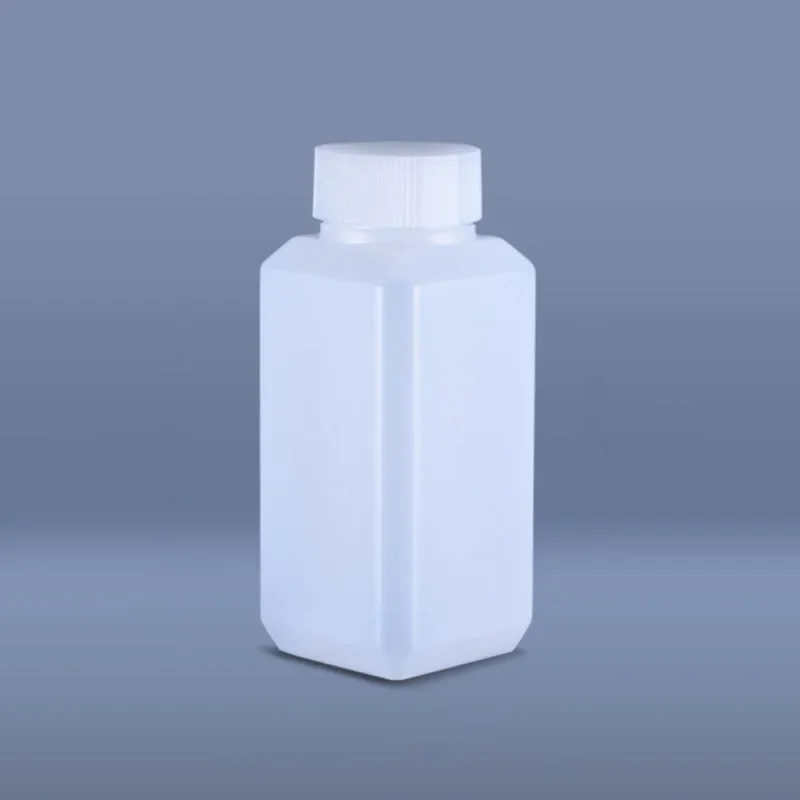 Empty Square Plastic Bottle with Lid for Liquid Oil Reagent Food Grade HDPE Container Leakproof Refillable Bottles