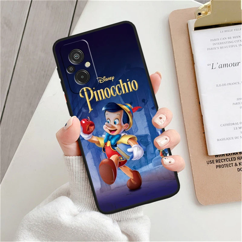 Disney Pinocchio Cute For Xiaomi Redmi K60 12C 12 11A A1 11 10C 10X 9T 9C 9AT 8A Pro Silicone Black Phone Case