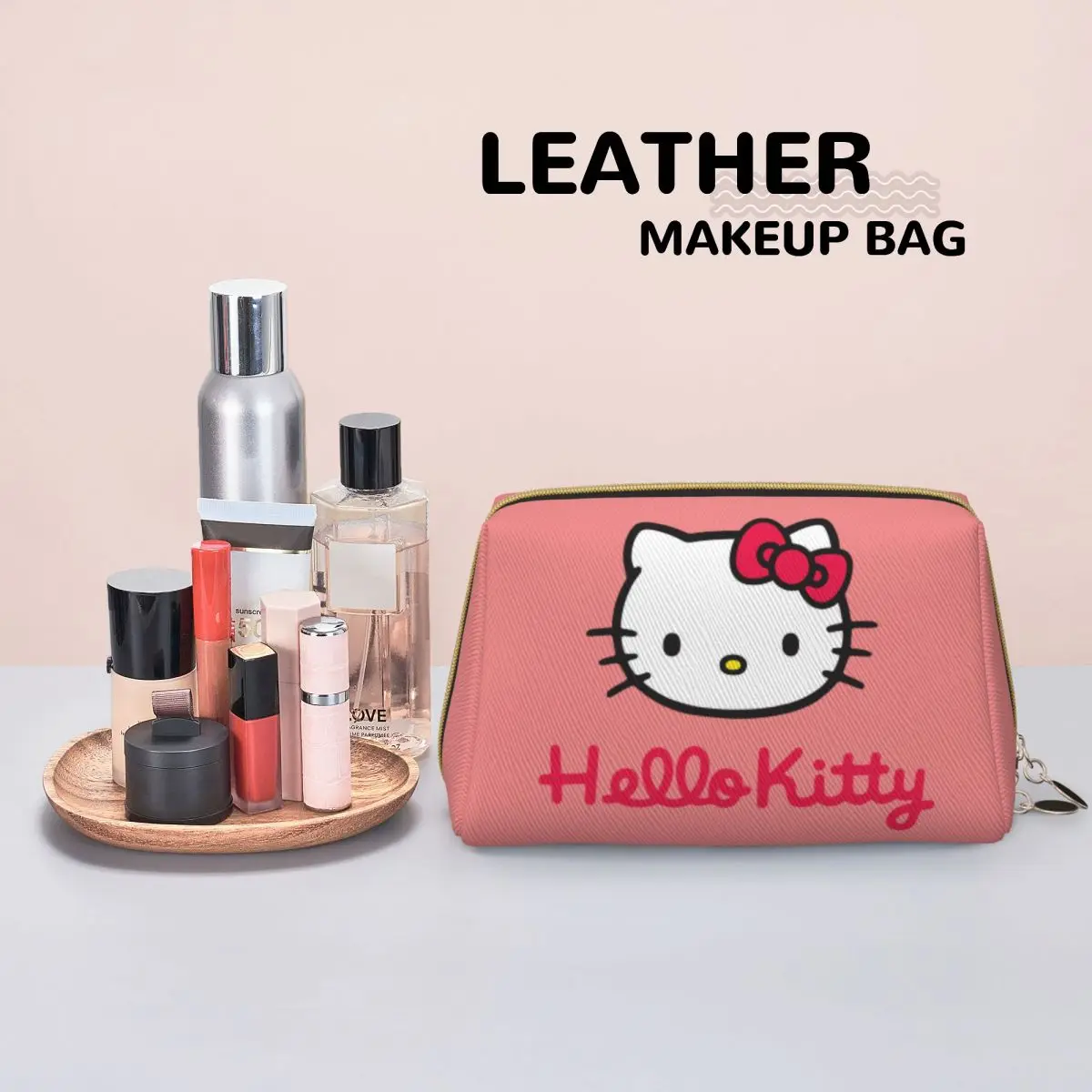 Hello Kitty Makeup Bags Stylish Large Capacity Cosmetic Bags Merch Girl Zipper Beauty Toiletry