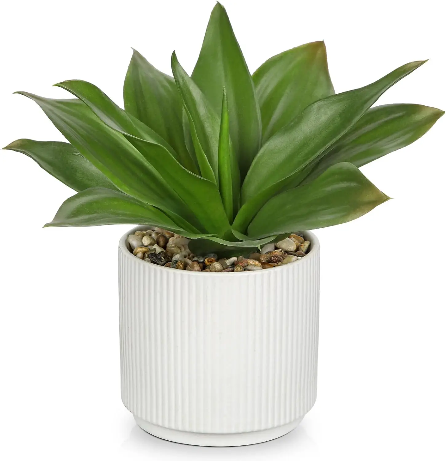 

Fake Agave Plant in White Pot for Indoor Outdoor Decor