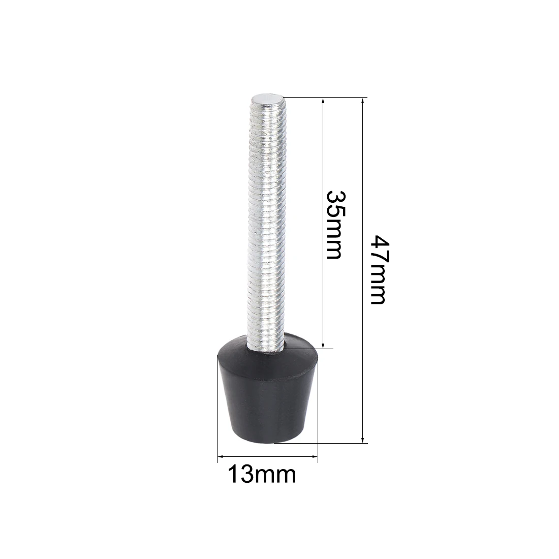Montaje de tornillo de abrazadera de palanca de acero al carbono, accesorio de punta de husillo redondeado, se adapta a la mayoría de las abrazaderas de palanca, 10 piezas, M4 x 29mm, M5 x 47mm, M6 x 54mm