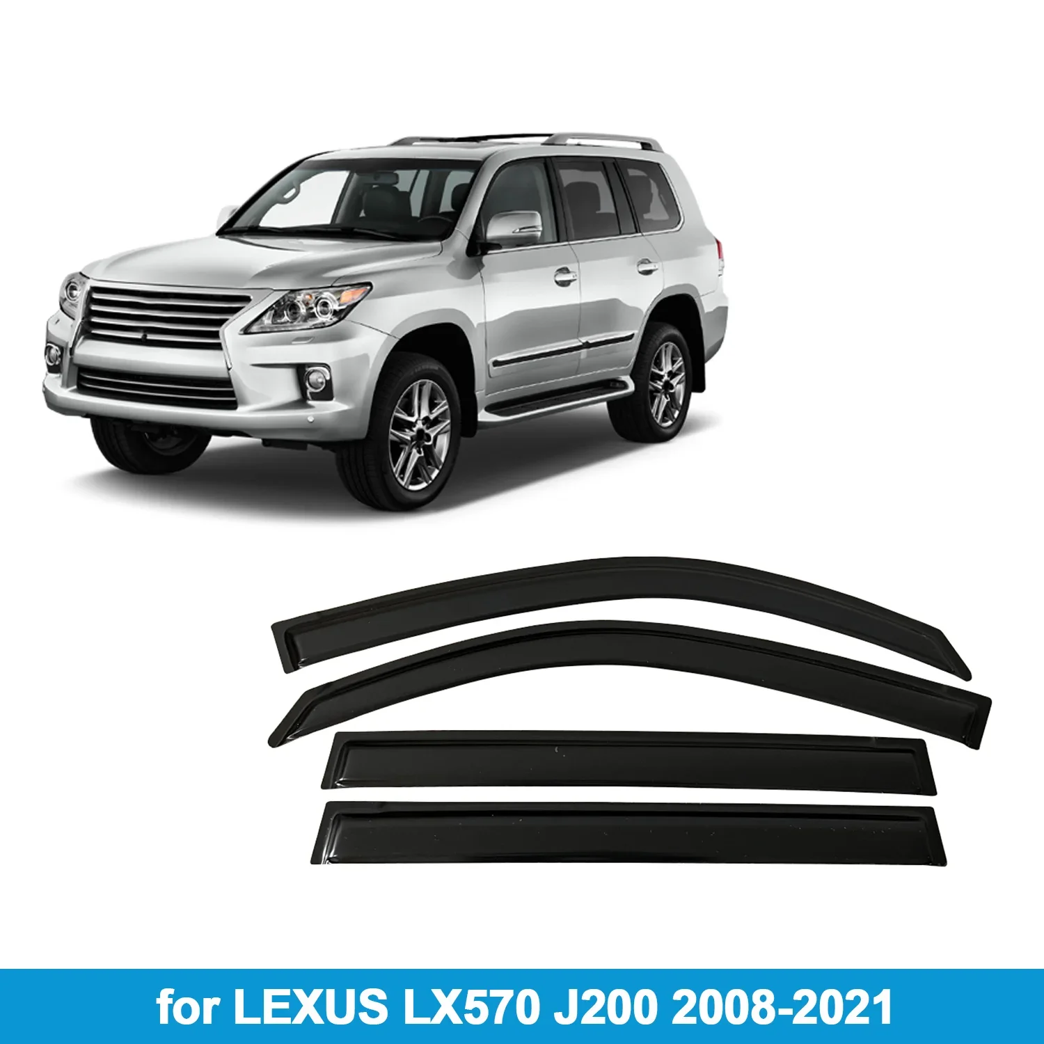 

Оконный козырек для LEXUS LX570 J200 2008-2021, защита от дождя, боковой дефлектор, защита от атмосферных воздействий, лента для наружного крепления