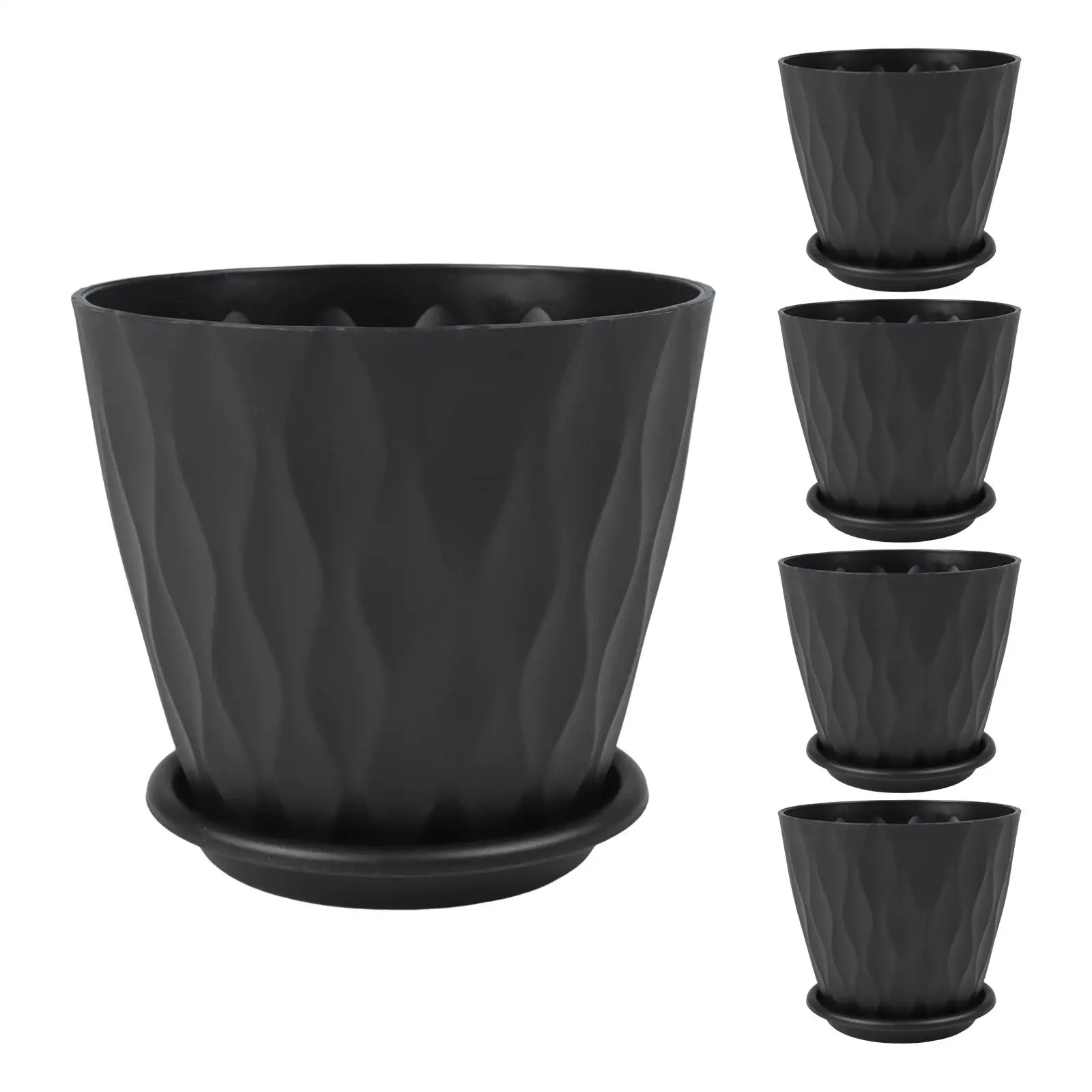 Garden Decor 6-Inch Planters Effective Drainage Planters Effective Drainage System Indoor Garden Pots Medium Size Plant Holders