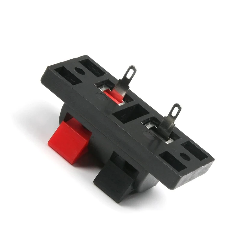 5PCS Plastic 2 Positions Connector Terminal Push in Jack Spring Load Audio Speaker Terminals Breadboard Clip Rapid Delivery