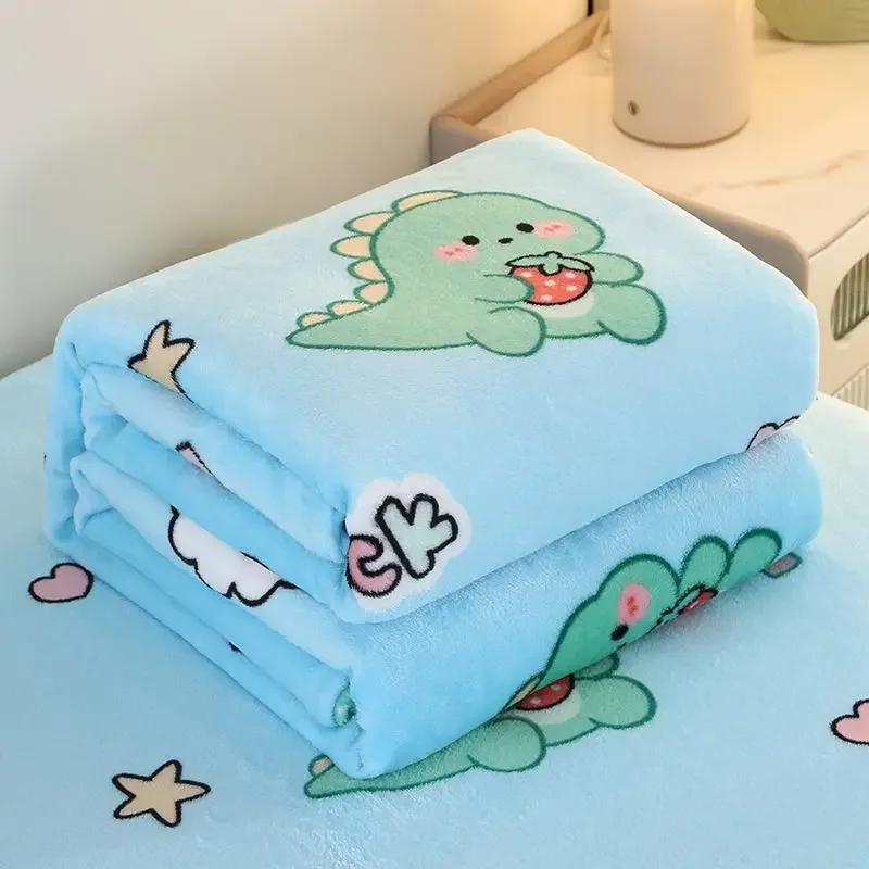 1*1.5m Sanrio Throw Blanket Hello Kitty Dinosaur Pochacco Plush Quilt Room Decor Thicken Bedsheet Portable Travel Cover Kid Gift