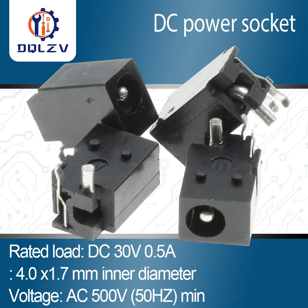 DC023 DC-023 4.0*1.7 Female And Male plug 4.0*1.7mm 4.0X1.7MM Electrical Socket Outlet 4.0x1.7 DC female plug For DVD/EVD