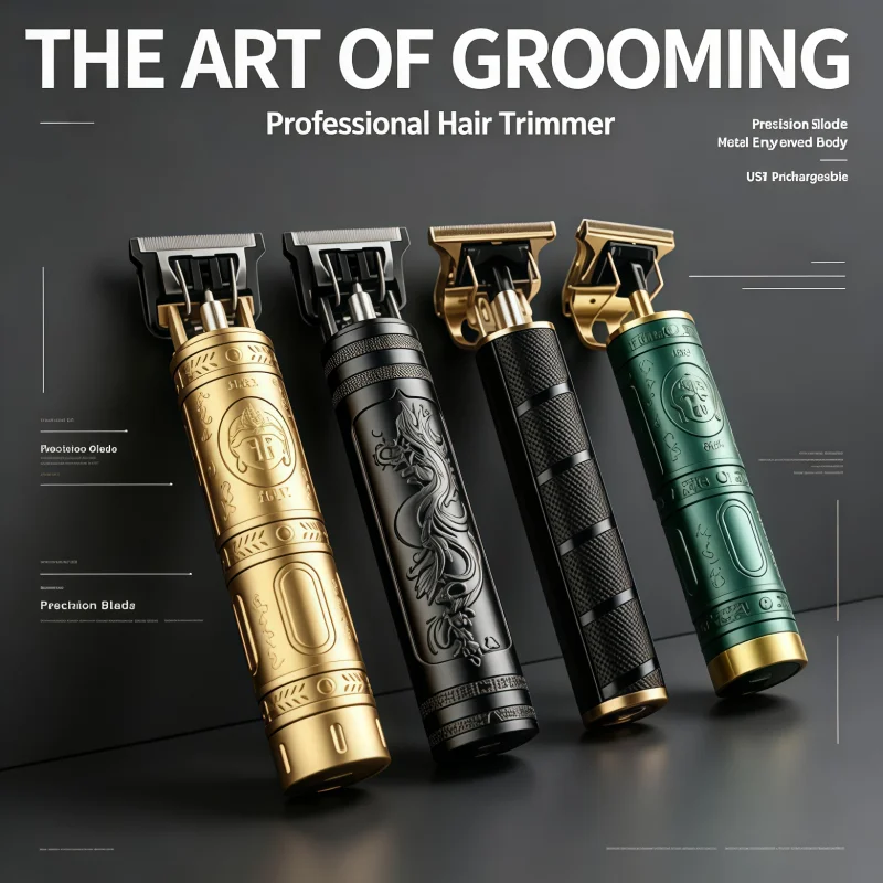 2026New Hair Trimmer for Men Cordless Rechargeable Precision T-Blade Outline Clipper Zero Gapped Beard Edger for Barber & Home