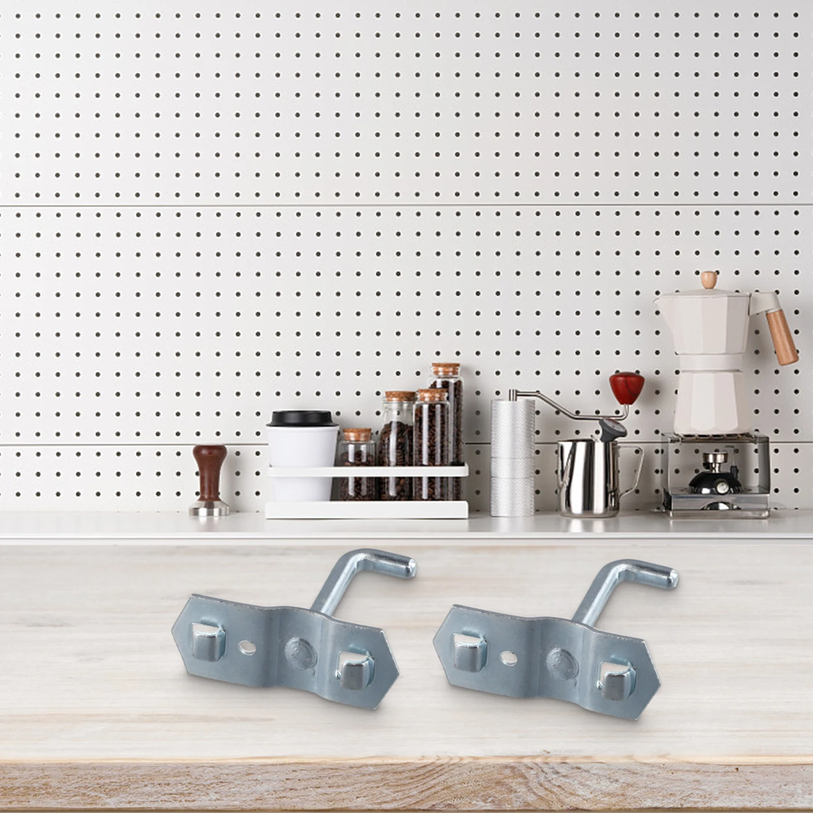 Pegboards Mm Perforated Wall Hooks Pieces Slanted Sloping Hook Ends Steel Efficient Manual Measurement Deviation