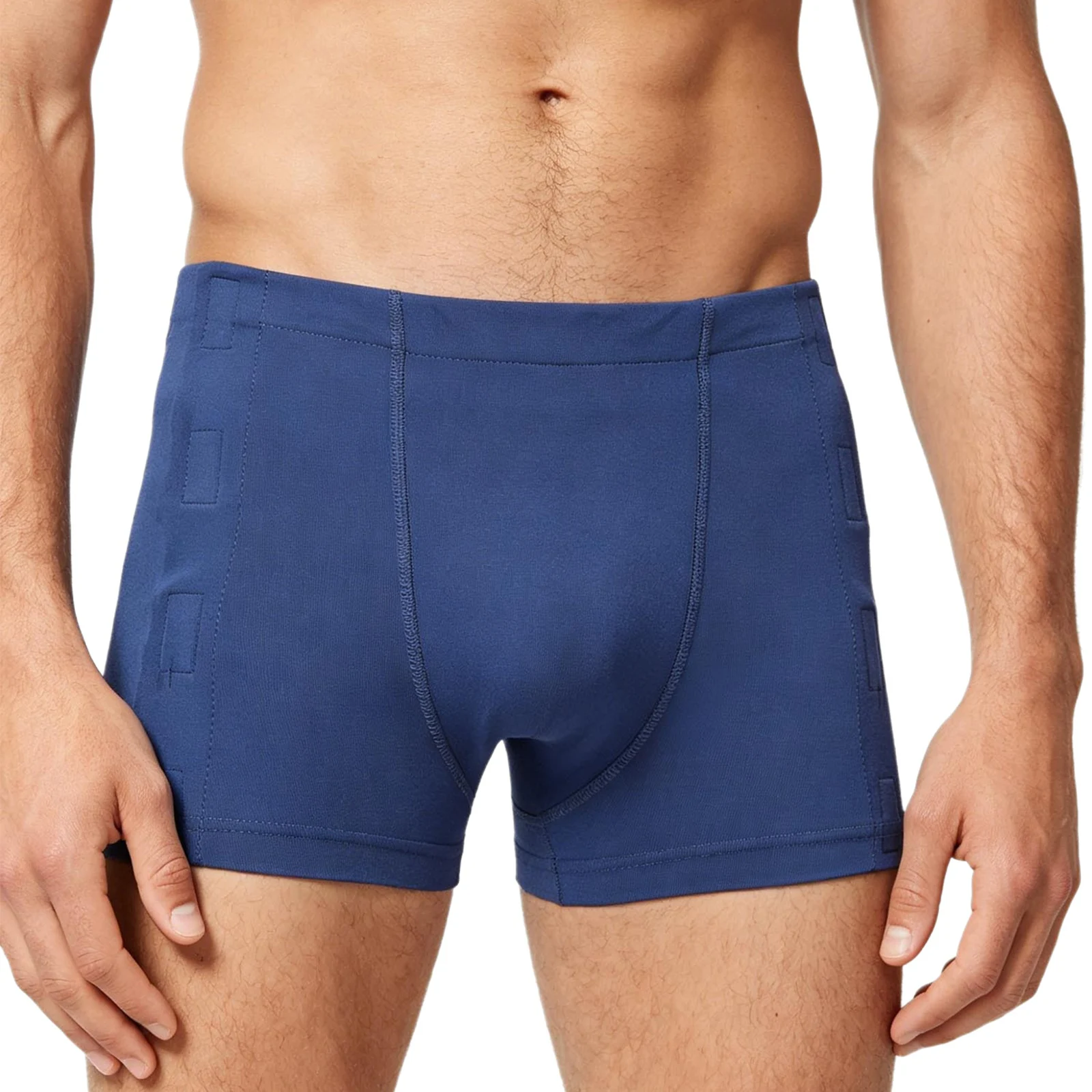 Mens Easy-to-wear Adaptive Underwear Sides Hook-loop Fastener Tear-away Briefs for Postoperative Special Needs Elderly Nursing