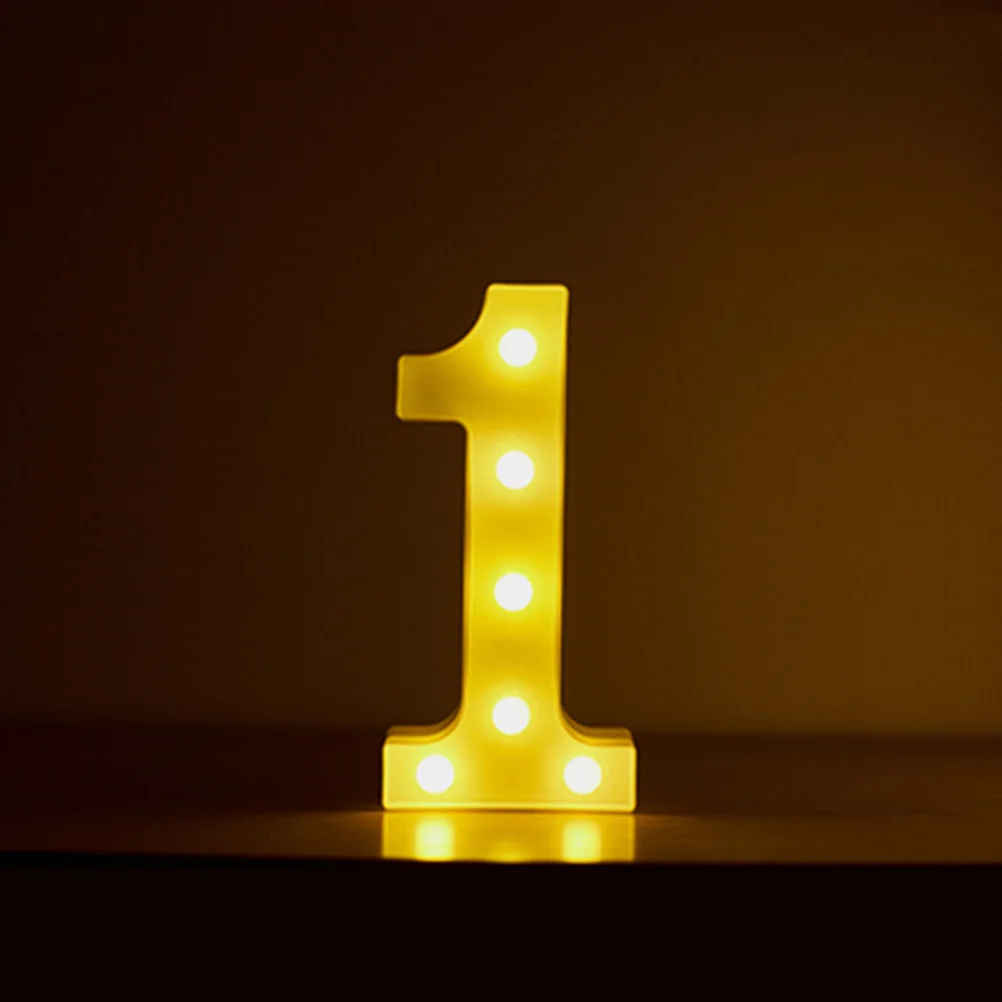 

Digital Styling Lights Up Number Decoration Decorations LED Night Party Lamp Sign
