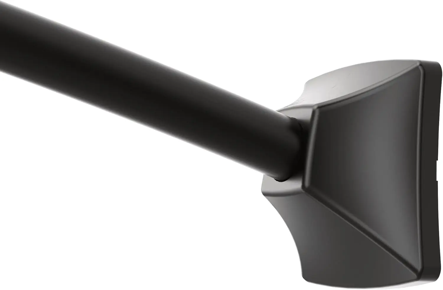 

72-Inch Adjustable Matte Black Curved Shower Rod for Bathtub or Shower, Permanent Mount