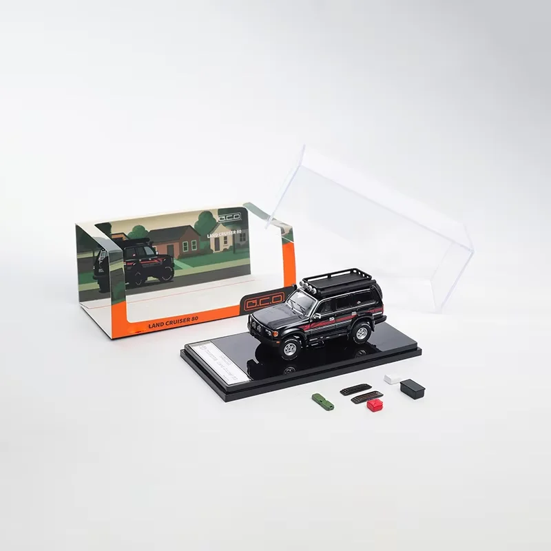 Pré-venda gcd escala 1:64 land cruiser lc80 liga simulação modelo de carro de metal ornamento lembrança exibição coleção hobby presente