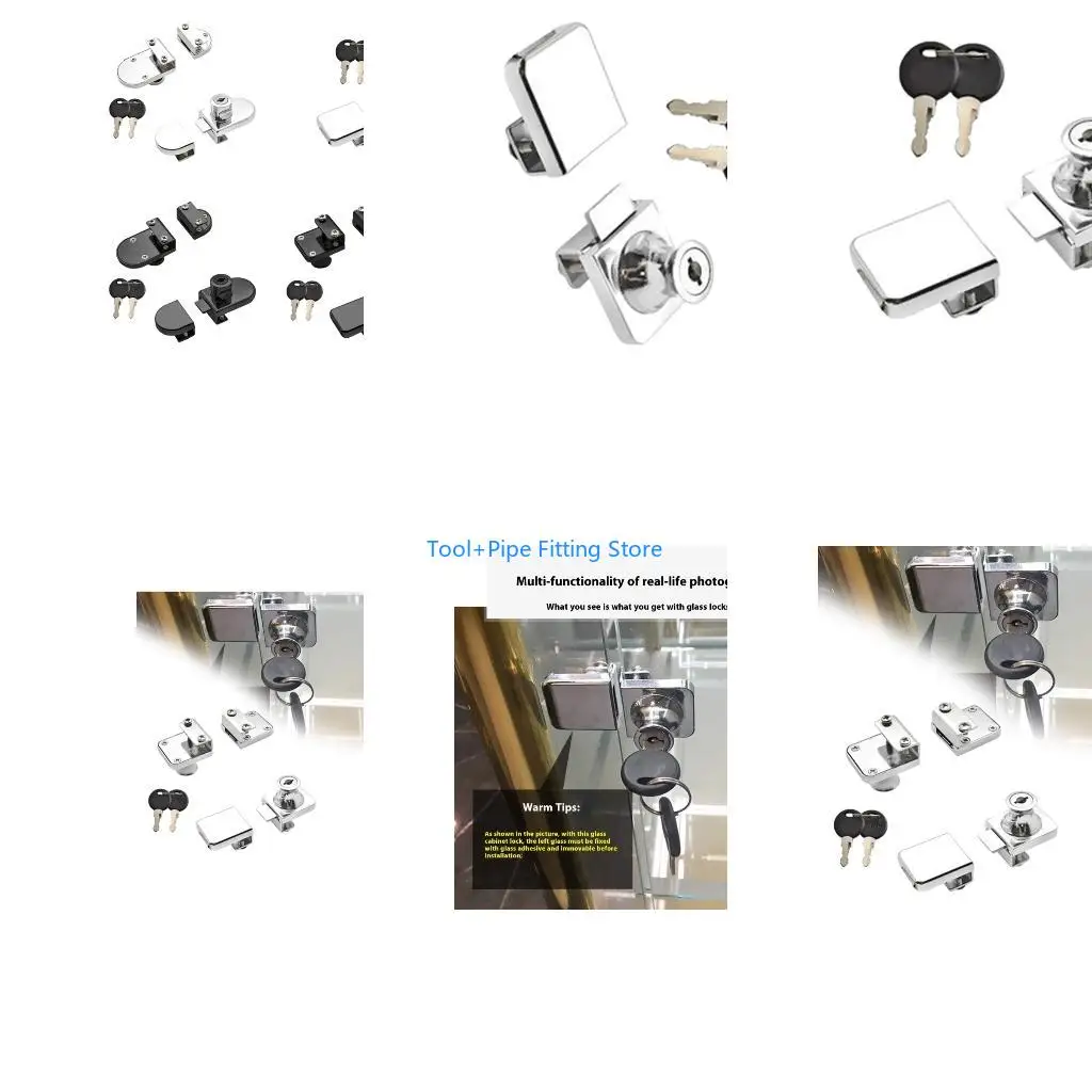 F92B Universals Glass Cabinet Lock Wine Display Case Lock Security Hardware