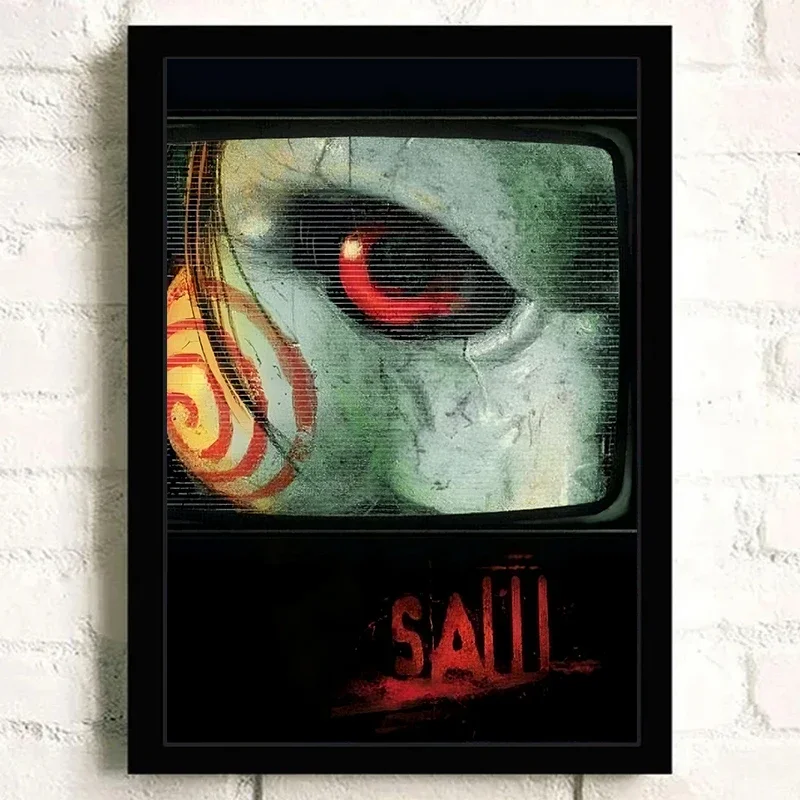 Canvas Printing Wall Art Saw Horror Movie Poster Classic Film Poster Frameless Home Living Room Decoration