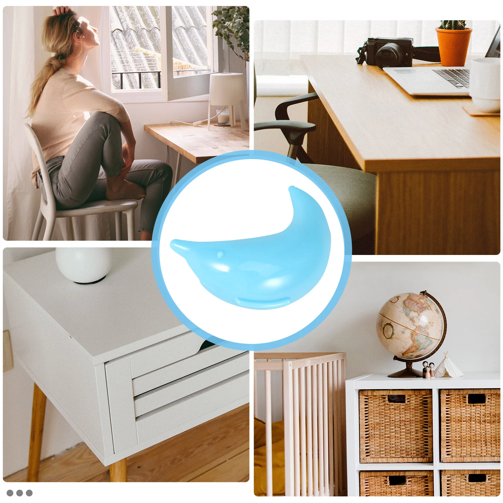 8Pcs Furniture Corner Protectors Cartoon Dolphin Baby Proofing Table Corner Guards Anti-Collision Edge Covers Safe for Desks