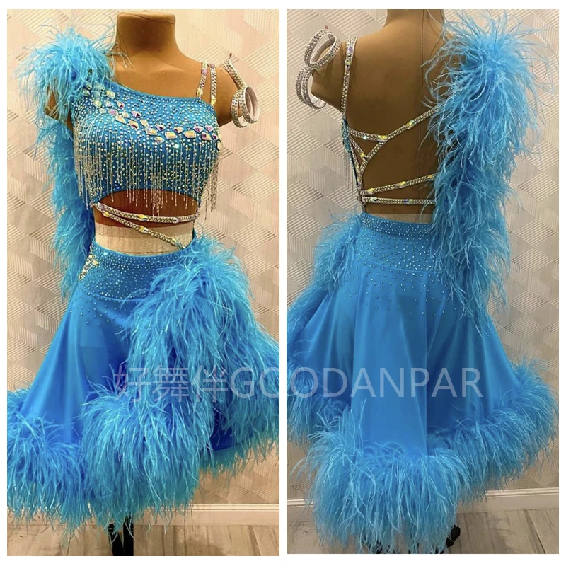 Latin dress lady latin dance dress women competitionlatin dress girls dress latin costume rhinestones