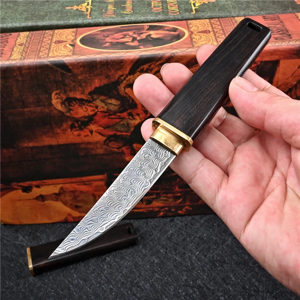 

VG10 Damascus Steel tactical knife EDC Survival Camping Self Defense Weapons Utility Hunting Fixed Blade Knife