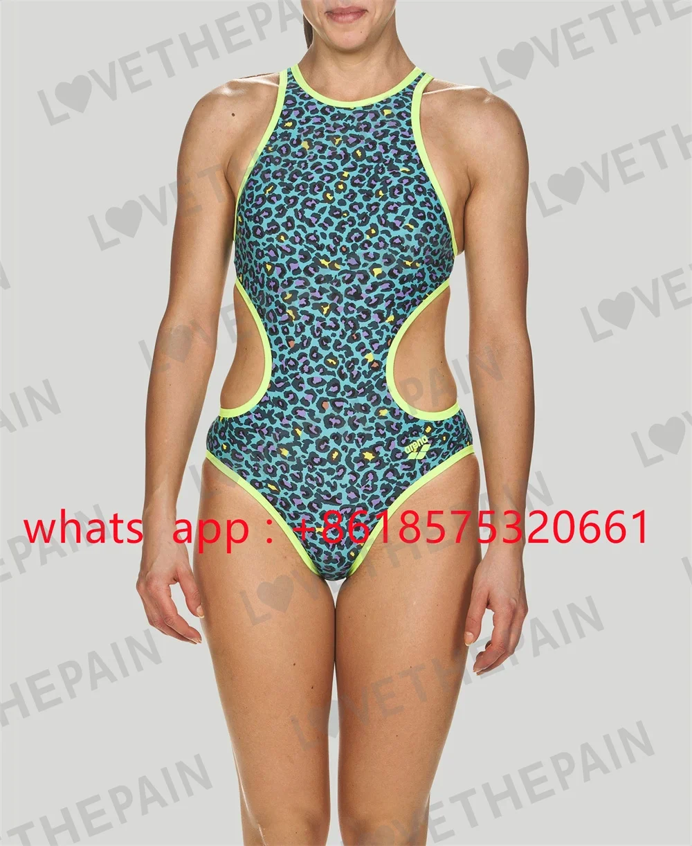 Bañador de una pieza para mujer, traje de baño transpirable para entrenamiento, fitness, carrera profesional, natación sin espalda