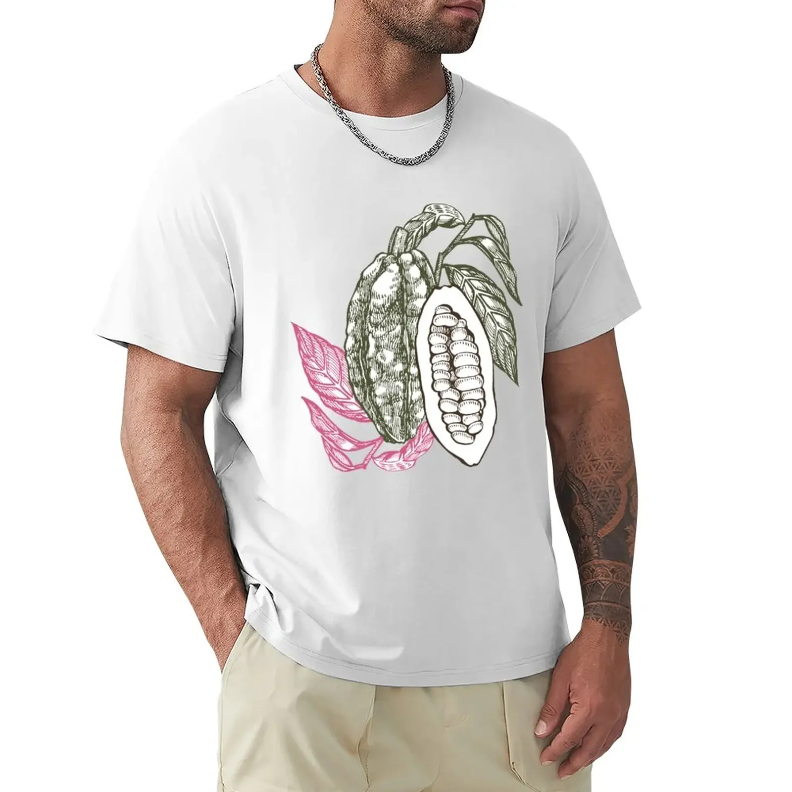 

Sketched hand drawn cacao beans T-Shirt aesthetic clothes cute clothes quick-drying T-shirts for men cotton
