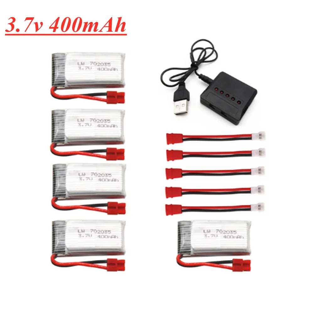 3.7V 400mah Lipo Battery For SYMA X15 X5A-1 X15C X15W RC Drone Spare Parts 702035 3.7v Rechargeable battery and charger set