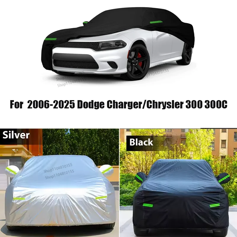 

Outdoor Waterproof Full Car Cover Custom Fit for 2006-2025 Dodge Charger/Chrysler 300 300C Windproof Heavy Duty
